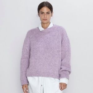 Zara Oversized Purple Sweater